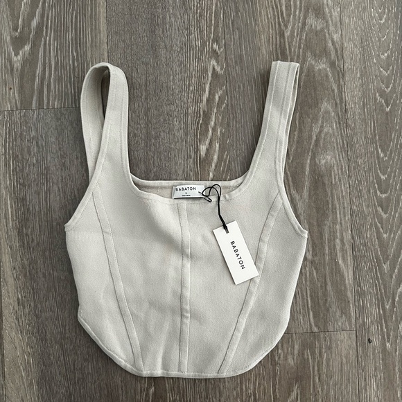 NWT Babaton Sculpt Knit Bustier Top - Picture 2 of 3